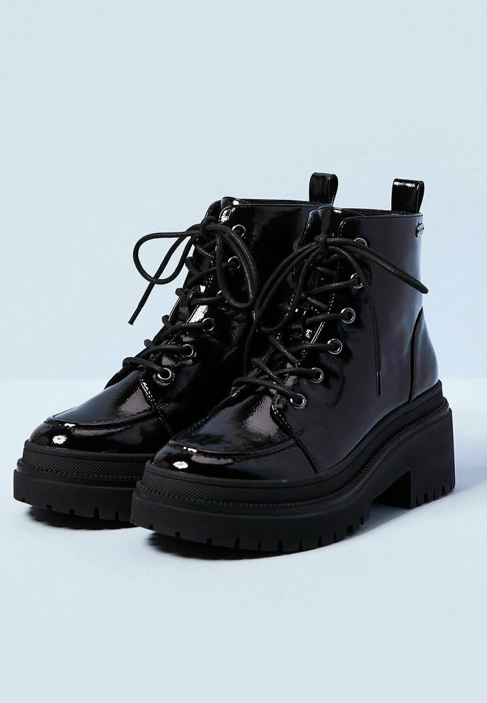 Pepe Jeans ROCK LACES - Bottines à Plateau - Black 3 Pepe Jeans ROCK LACES - Bottines à Plateau - Black – Image 3