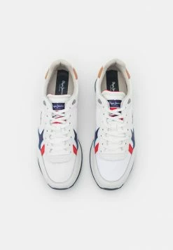 Pepe Jeans BRITT MAN FLAG - Baskets Basses - White -Pepe Jeans Soldes Magasin 68cbd05f7c3c4e2484eb8ae19f766a87