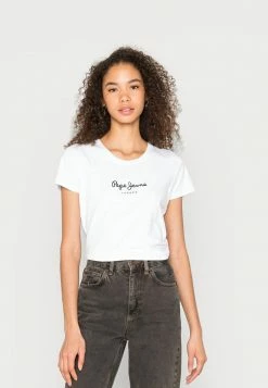 Pepe Jeans NEW VIRGINIA - T-shirt Imprimé - White