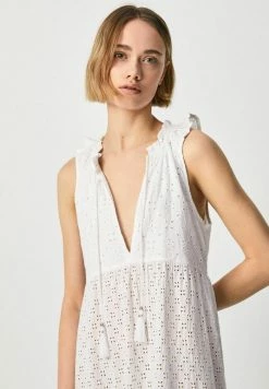 Pepe Jeans PEPE - Robe Longue - White -Pepe Jeans Soldes Magasin 6bf118a643294d01b26d940eb7ef433a