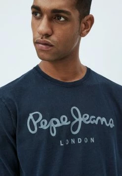 Pepe Jeans T-shirt à Manches Longues - Indigo Blau -Pepe Jeans Soldes Magasin 6c18d747094c4b78a9906fafba5fc1ea