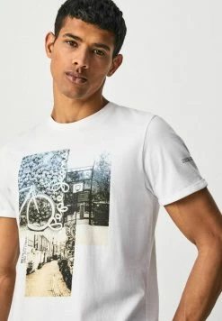 Pepe Jeans T-shirt Imprimé - White -Pepe Jeans Soldes Magasin 6d20025323f0495b9265d5647479a074