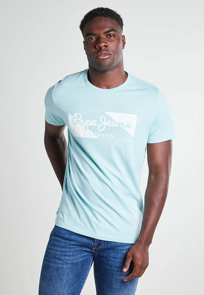 Pepe Jeans RAUL - T-shirt Imprimé - Dark Acqua 1 Pepe Jeans RAUL - T-shirt Imprimé - Dark Acqua