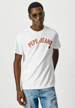 Pepe Jeans ALESSIO - T-shirt Imprimé - Blanco