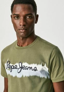 Pepe Jeans AKEEM - T-shirt Imprimé - Evergreen -Pepe Jeans Soldes Magasin 6f647176f7ae44d8b885e55c0e550ee1