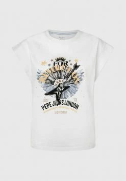 Pepe Jeans CAROLINE - T-shirt Imprimé - Blanco -Pepe Jeans Soldes Magasin 714187ce98254eeb983c80560314ff20