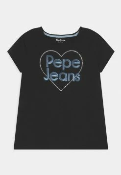 Pepe Jeans HARRIET - T-shirt Imprimé - Black