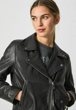 Pepe Jeans FIFY - Veste En Cuir - Black -Pepe Jeans Soldes Magasin 7978bb2865f546d9a9d440d8df4d5386