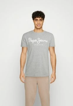 Pepe Jeans ORIGINAL STRETCH - T-shirt Imprimé - Grey Marl
