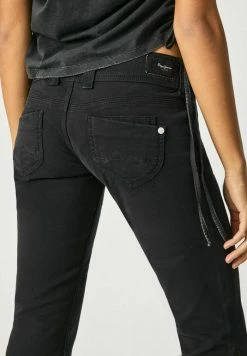 Pepe Jeans VENUS CROP - Short En Jean - Black -Pepe Jeans Soldes Magasin 7bd9b3f0bc2040c7a614915de4045692