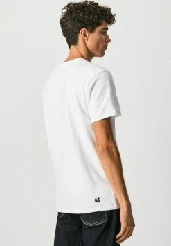 Pepe Jeans ALISTER - T-shirt Imprimé - Blanco -Pepe Jeans Soldes Magasin 7f3e6bf74f76407488c0fa937a8c3dda