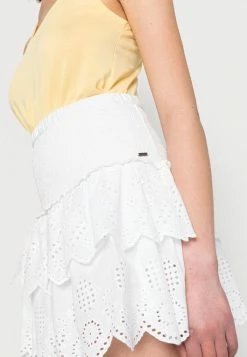 Pepe Jeans ISOLDA - Minijupe - White -Pepe Jeans Soldes Magasin 8086a7d8473f44e2adfb7f4f95c30060