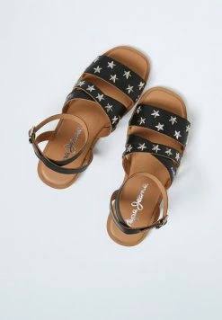 Pepe Jeans IRMA STUDS - Sandales - Black -Pepe Jeans Soldes Magasin 815234a9e8c749f7b3a833e76f86924f