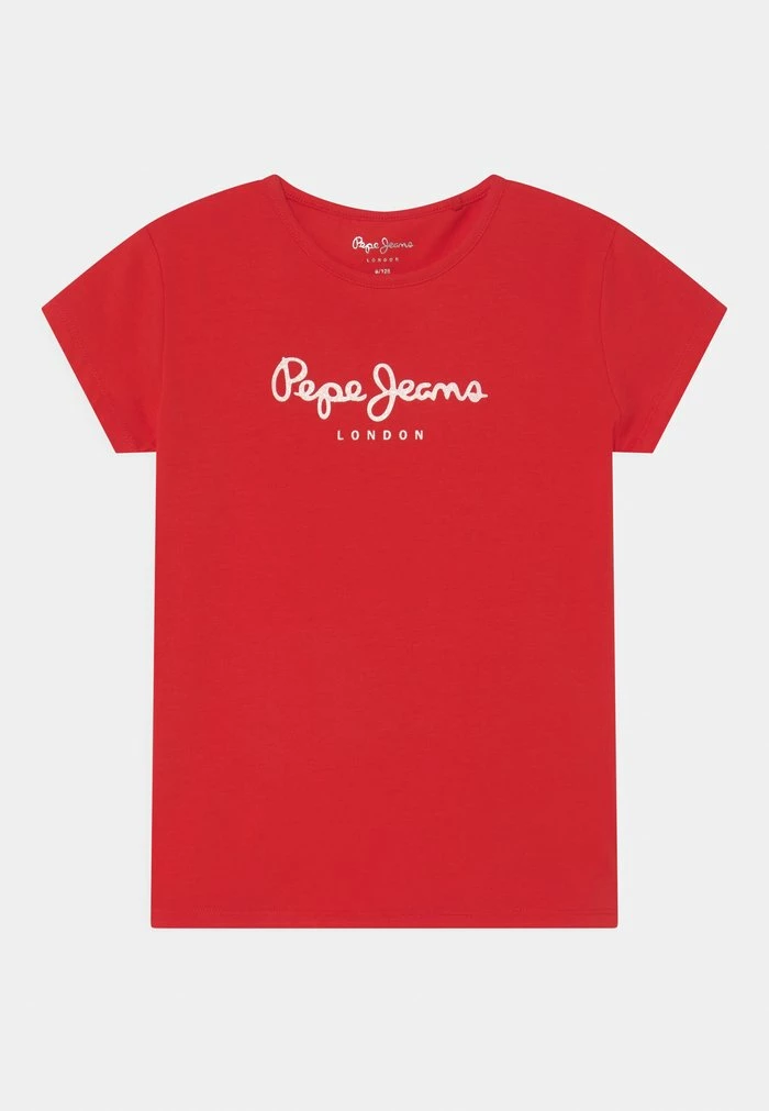 Pepe Jeans HANA GLITTER - T-shirt Imprimé - Red 1 Pepe Jeans HANA GLITTER - T-shirt Imprimé - Red