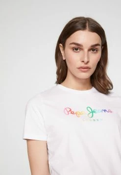Pepe Jeans SYLVIA - T-shirt Imprimé - White -Pepe Jeans Soldes Magasin 849cf6c2e7614c1babdc4058bb665d3a