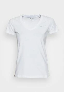 Pepe Jeans VIOLETTE - T-shirt Basique - White -Pepe Jeans Soldes Magasin 84d742d5034b4a28ad0c52a29b364383
