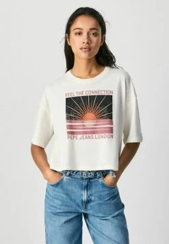 Pepe Jeans PATRICE - T-shirt Imprimé - Blanco Off