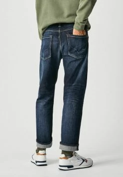 Pepe Jeans KINGSTON ZIP - Jean Droit - Blue Denim -Pepe Jeans Soldes Magasin 87a8246dfd77445cbca2fff0c443b4a3