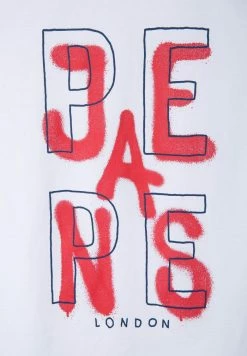 Pepe Jeans CIRO - T-shirt Imprimé - Blanco -Pepe Jeans Soldes Magasin 8ed1374514544633a9065bc5b5bf3d06