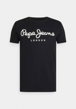 Pepe Jeans ORIGINAL STRETCH - T-shirt Imprimé - Black -Pepe Jeans Soldes Magasin 8f6bcebb70db4ced9aabe0423da47953