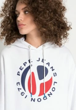 Pepe Jeans CHERIE - Sweat à Capuche - White -Pepe Jeans Soldes Magasin 93b69cf96b25429f9860a10301f9445c
