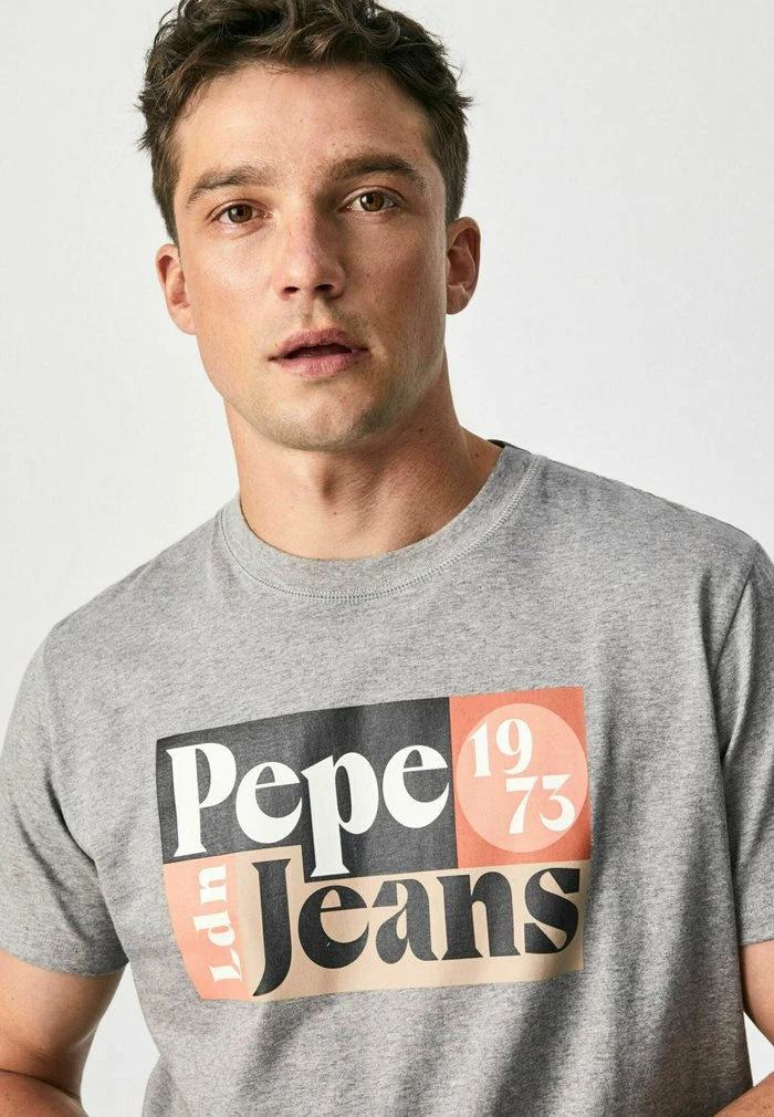 Pepe Jeans WELLS - T-shirt Imprimé - Gris Marl 4 Pepe Jeans WELLS - T-shirt Imprimé - Gris Marl – Image 4