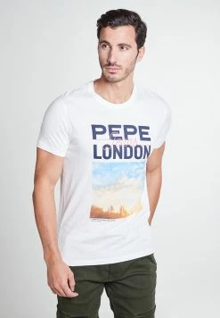 Pepe Jeans MANU - T-shirt Imprimé - Weiß