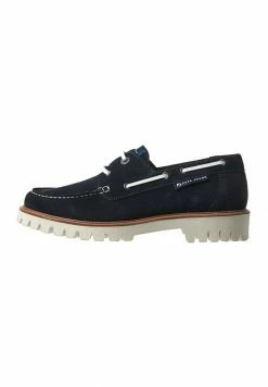 Pepe Jeans TRUCKER DECK SUEDE - Chaussures Bateau - Azul Marino