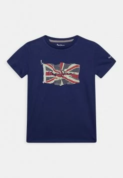Pepe Jeans FLAG LOGO - T-shirt Imprimé - Midnight