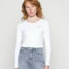 Pepe Jeans AMBERTA - T-shirt à Manches Longues - White