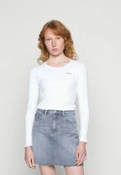 Pepe Jeans AMBERTA - T-shirt à Manches Longues - White