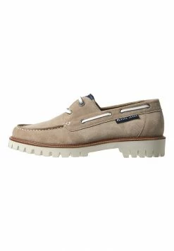 Pepe Jeans TRUCKER DECK SUEDE - Chaussures Bateau - Sand