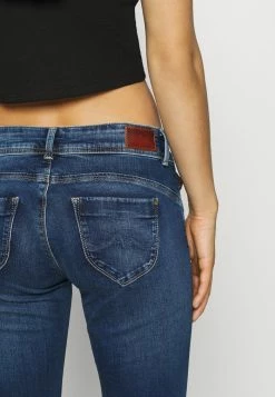 Pepe Jeans KATHA - Jean Slim - Dark-blue Denim -Pepe Jeans Soldes Magasin ad7b30a8479e4fca9252e2491a414fa0