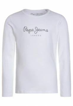 Pepe Jeans HANA GLITTER - T-shirt à Manches Longues - White