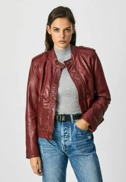 Pepe Jeans DANNA - Veste En Cuir - Dark Red