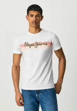 Pepe Jeans AKEEM - T-shirt Imprimé - White