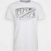 Pepe Jeans SPIKE - T-shirt Imprimé - White