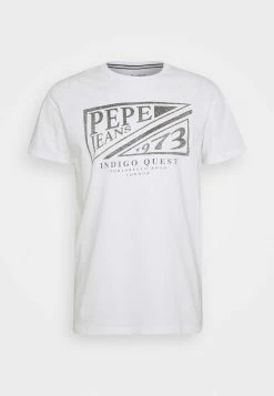 Pepe Jeans SPIKE - T-shirt Imprimé - White