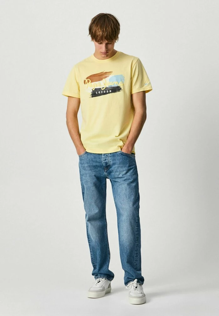 Pepe Jeans AEGIR - T-shirt Imprimé - Fresh Yellow 2 Pepe Jeans AEGIR - T-shirt Imprimé - Fresh Yellow – Image 2