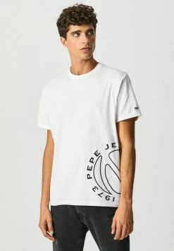 Pepe Jeans ALMANZO - T-shirt Imprimé - Blanco