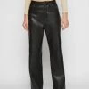 Pepe Jeans DIANE - Pantalon En Cuir - Black