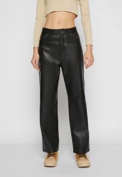 Pepe Jeans DIANE - Pantalon En Cuir - Black