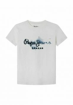 Pepe Jeans GOLDERS JK - T-shirt Imprimé - Natural White