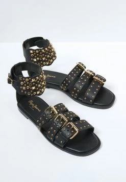 Pepe Jeans IRMA STUDS - Sandales - Black -Pepe Jeans Soldes Magasin c30f9360476a4cd69ce2b337c72af9c8