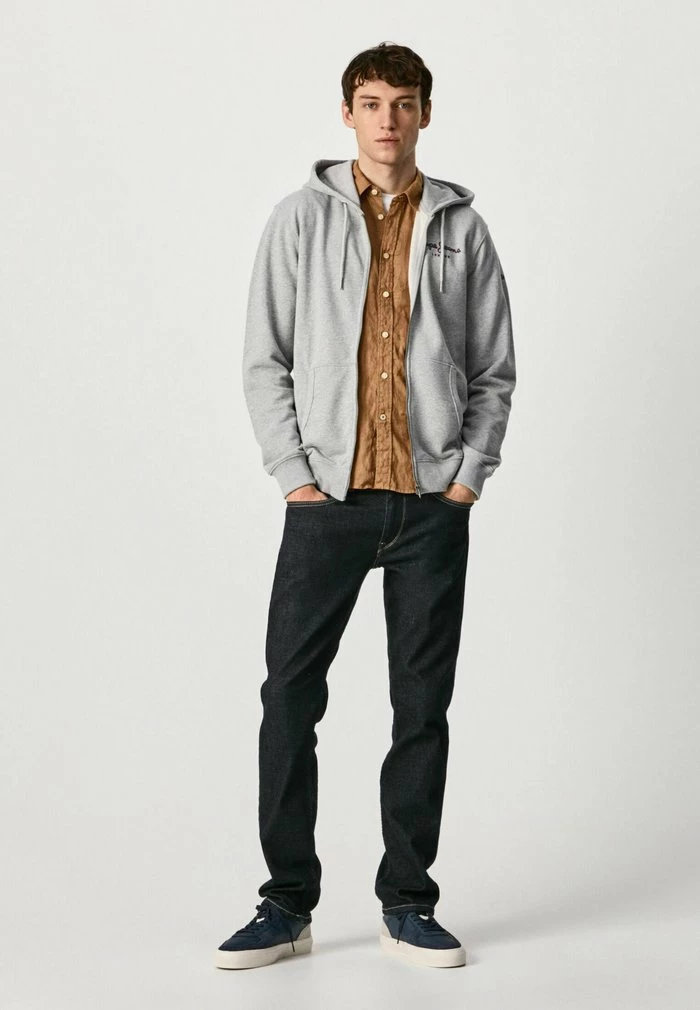 Pepe Jeans GEORGE - Sweat à Capuche Zippé - Gris Marl 2 Pepe Jeans GEORGE - Sweat à Capuche Zippé - Gris Marl – Image 2
