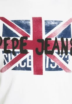 Pepe Jeans ROLAND - T-shirt Imprimé - White -Pepe Jeans Soldes Magasin cadec89ad9ab495687ce5a46728d065b
