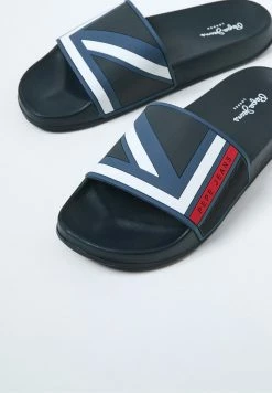 Pepe Jeans SLIDER FLAG - Chaussons - Azul Marino -Pepe Jeans Soldes Magasin d1d4df281b594ca48b72b46fd0be7965