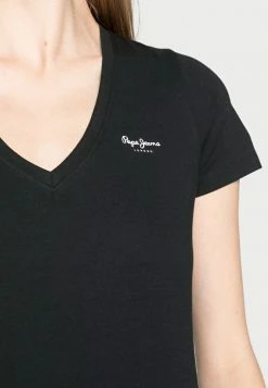 Pepe Jeans VIOLETTE - T-shirt Basique - Black -Pepe Jeans Soldes Magasin d634567be687453d8add654c95c96dc2