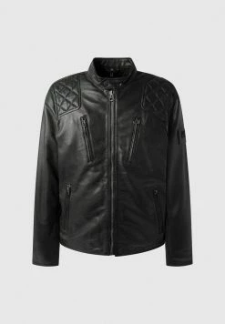 Pepe Jeans PEARSON - Veste En Cuir - Black -Pepe Jeans Soldes Magasin e4c95a4e222546e98e2395cdd5c83e05
