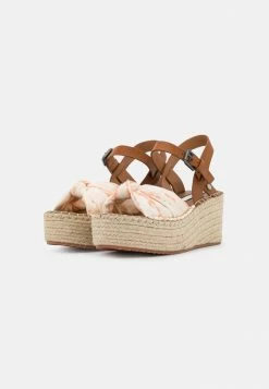 Pepe Jeans WITNEY KNOT - Sandales à Plateforme - Peach -Pepe Jeans Soldes Magasin e52462206ae940948776ef59bc685fcc